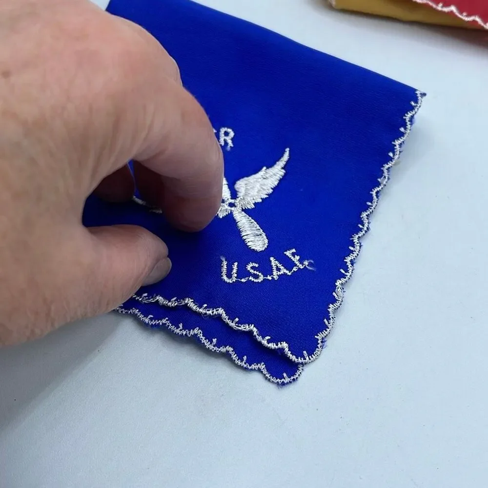 World war ll era sweetheart handkerchief. Army Air Force. Lot of 3